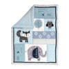Lambs & Ivy Stay Wild Animal Arrow 4 Piece Crib Bedding Set, Gray/Blue