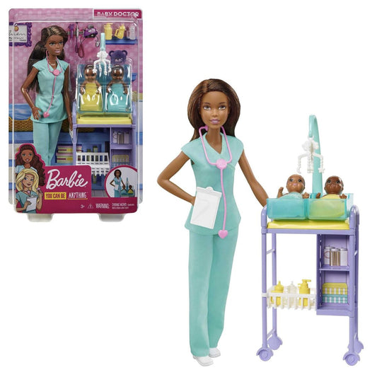 Barbie You Can Be Anything, Brunette Barbie Baby Doctor Playset