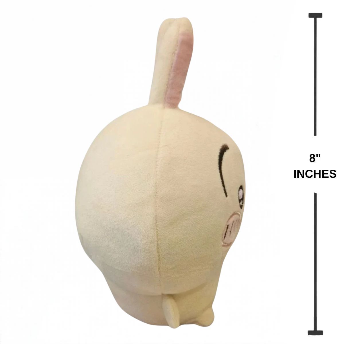 Side profile view of Chiikawa Usagi plush figure with 8-inch vertical height scale measurement graphic.