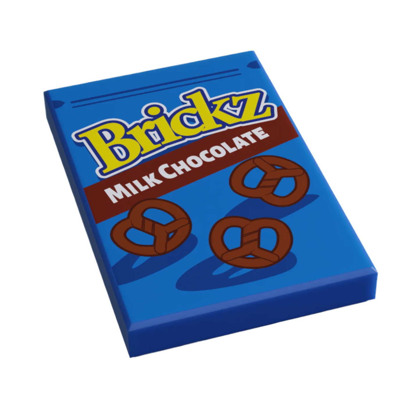 Custom Print Brickz Pretzel Minifig Snack 2x3 Brick Tile