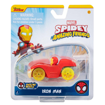 Marvel’s Spidey and His Amazing Friends 3" Inch Metal Die-Cast Vechicle, Iron Man