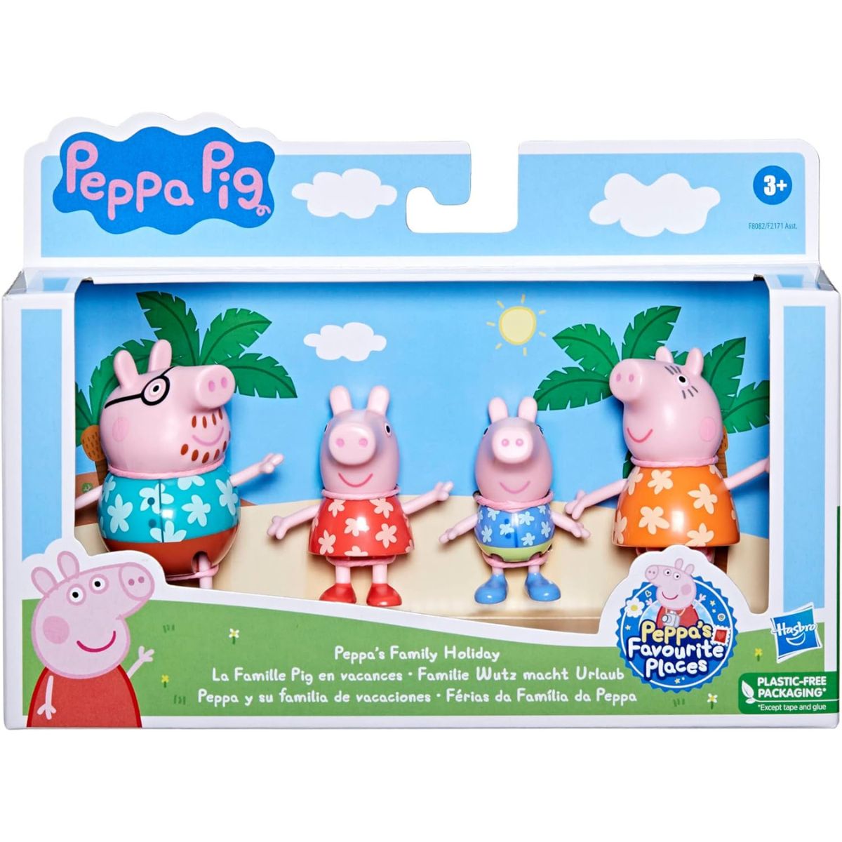 Peppa Pig Peppa's Family Holiday Figure 4-Pack Toy
