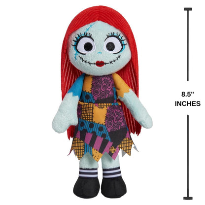 Front view of Disney Sally 8.5-inch plush toy with height scale indicator.