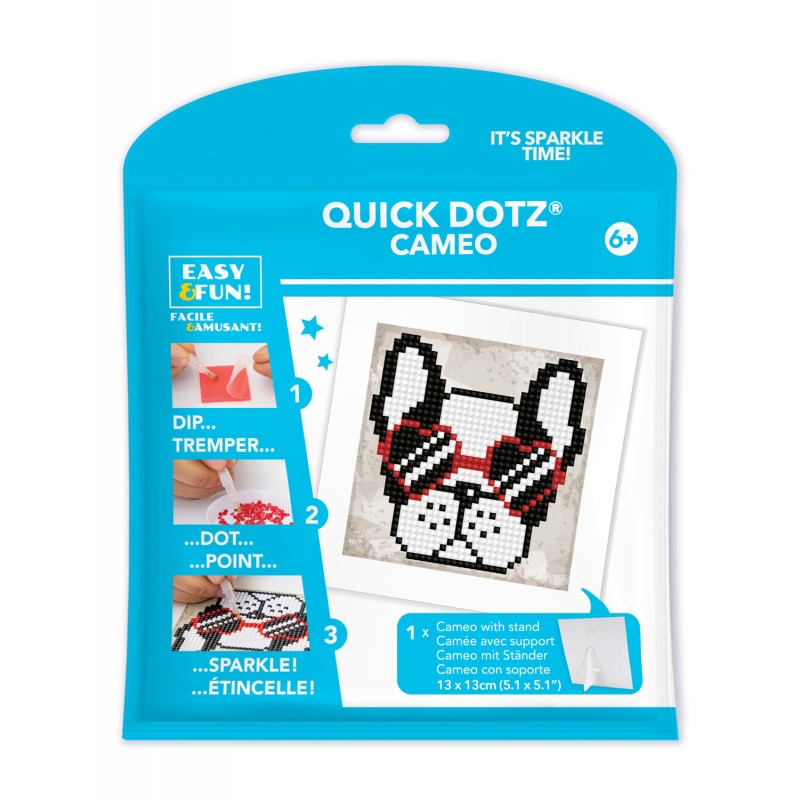 DIAMOND DOTZ Quick DOTZ Cool Sunnies Dog Diamond Art Painting Kit 5.1" X 5.1"