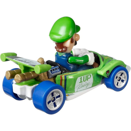 Mattel Hot Wheels Super Mario Kart Luigi Circuit Special Vehicle Car, Scale 1:64