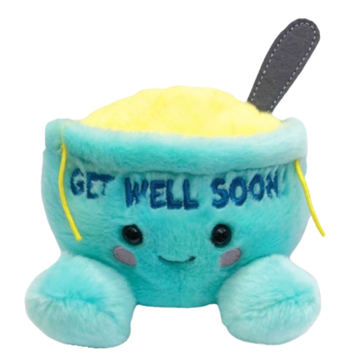 Aurora® Palm Pals™ Get Well Soon Welly Chicken Soup™ 5 Inch Stuffed Animal Toy #1-277 Sentiment