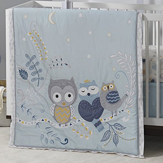 Lambs & Ivy Night Owl Happi by Dena 4 Piece Bedding Set