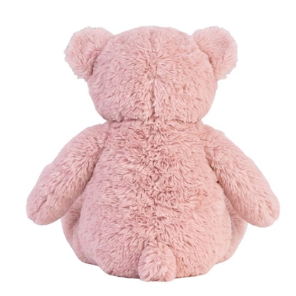 Rear view thumbnail showing the fluffy dusty pink plush back and tail of Bear Brim.