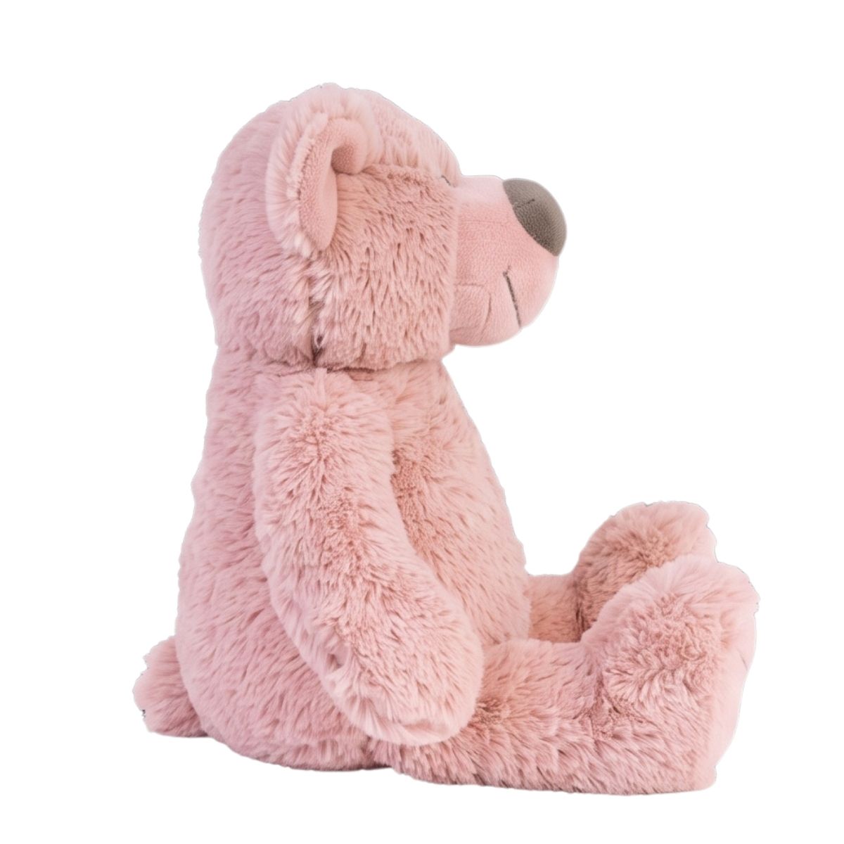 Side profile thumbnail of Happy Horse Bear Brim pink 8.7-inch teddy bear plush in seated position.