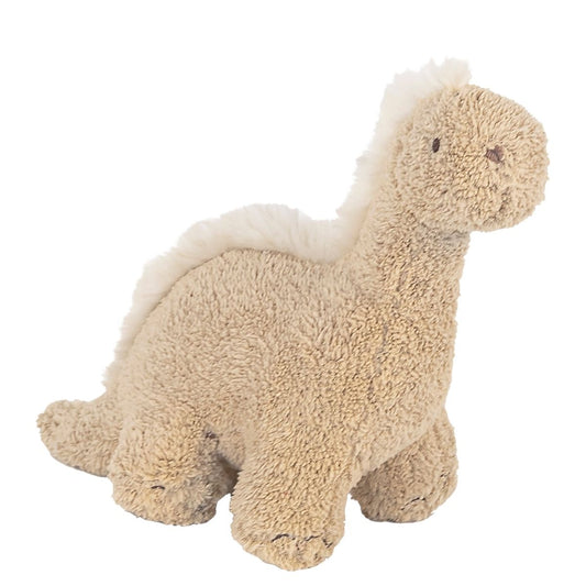 Happy Horse Dinosaur Dingo No. 1 sand tan 8-inch stuffed animal plush with fluffy cream mane standing.