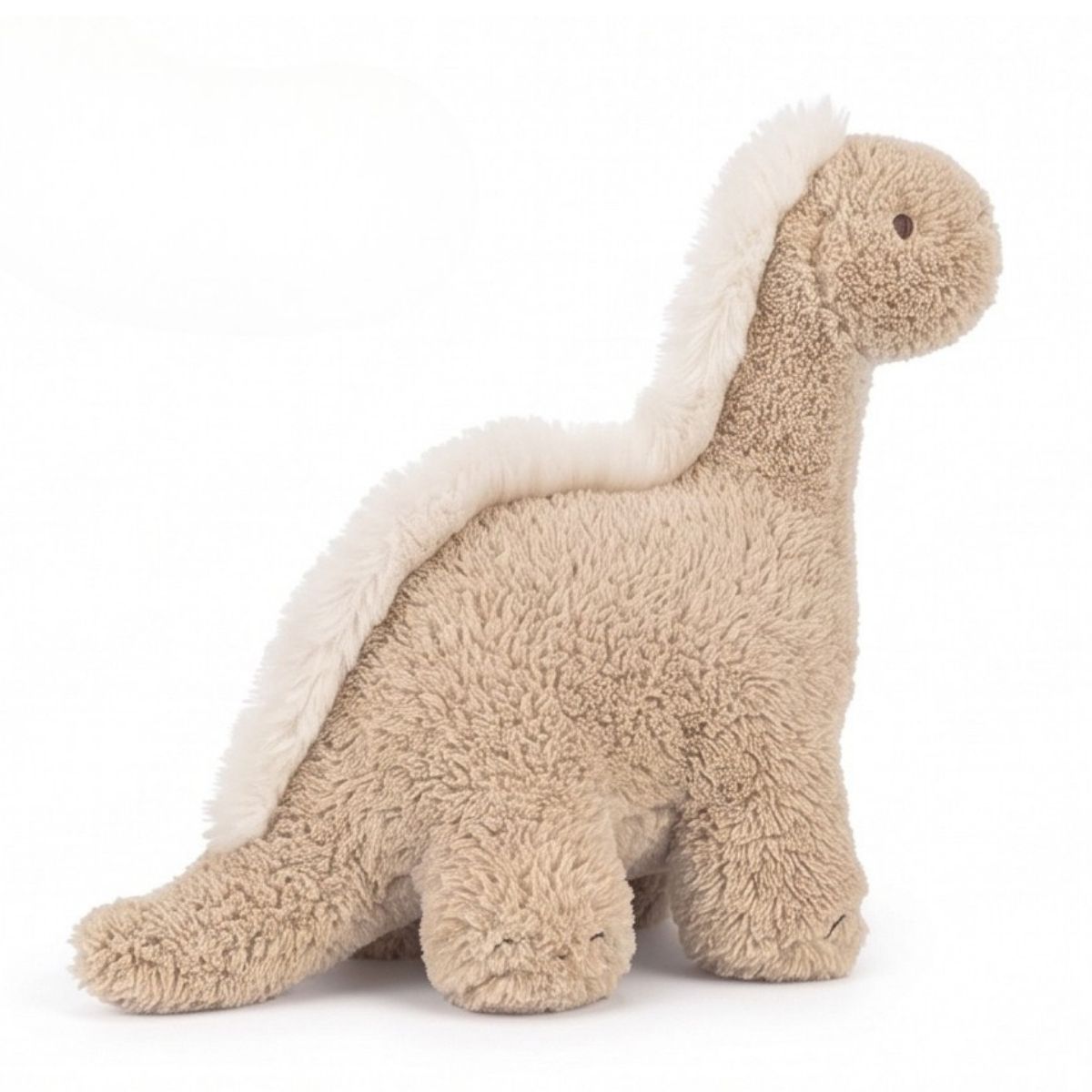 Side profile thumbnail of Happy Horse Dinosaur Dingo plush showing long neck and cream back mane.