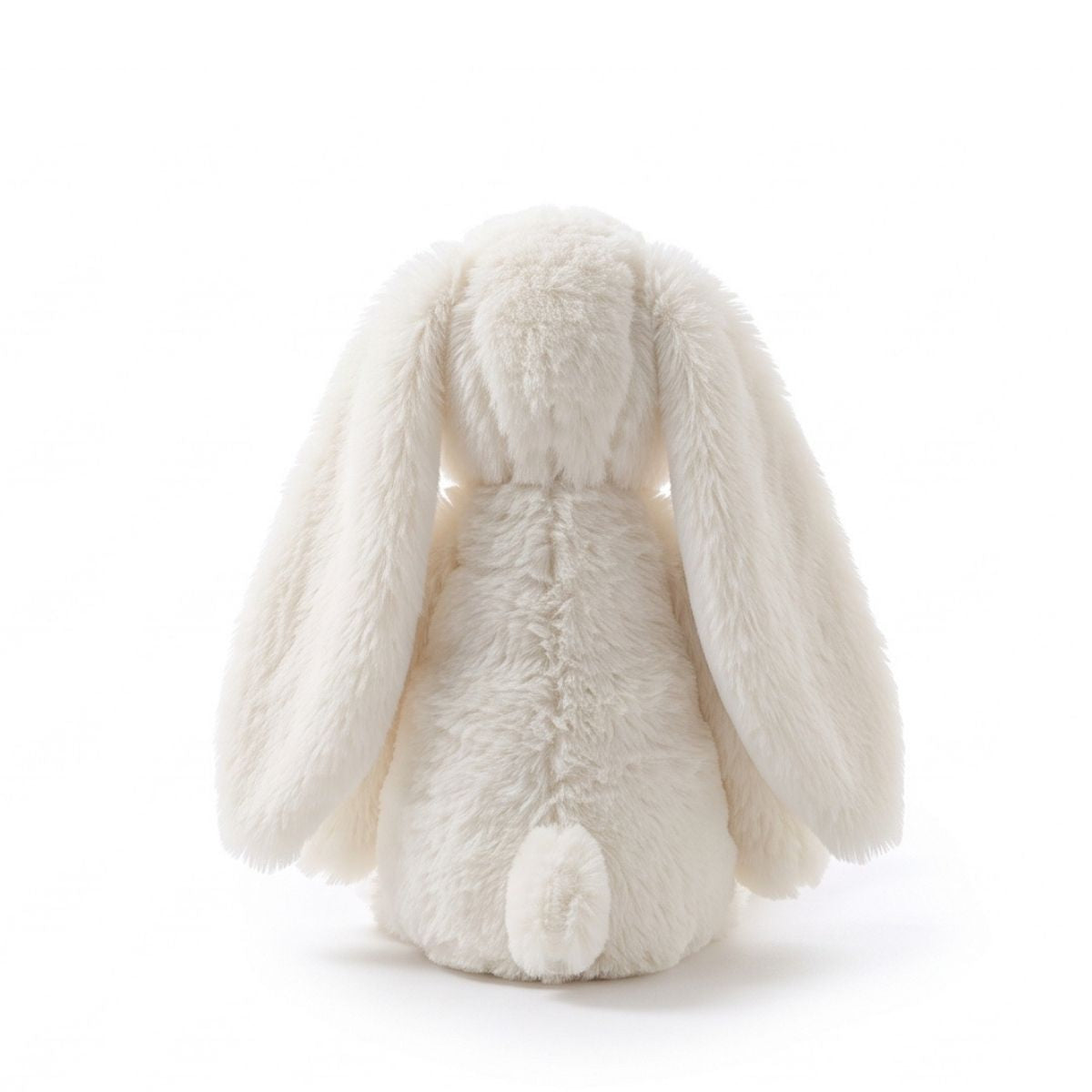 Rear view thumbnail showing the ivory plush back, long droopy ears, and fluffy tail of Rabbit Richie.