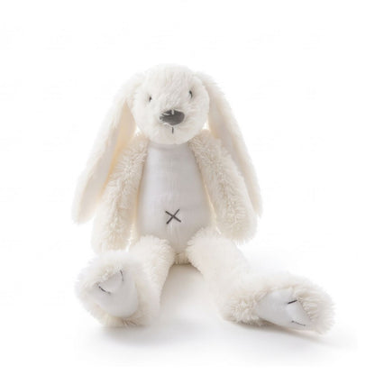 Happy Horse Tiny Ivory Rabbit Richie 11-inch cream stuffed animal plush with long floppy ears sitting upright.