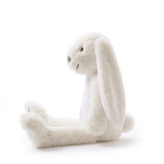 Side profile thumbnail of Happy Horse Ivory Rabbit Richie plush showing long ears and seated posture.