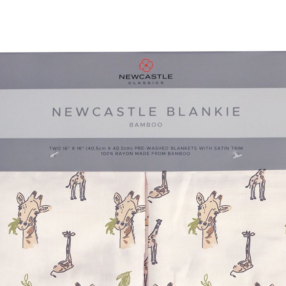 Hungry Giraffe Bamboo Muslin Security Baby Blankie