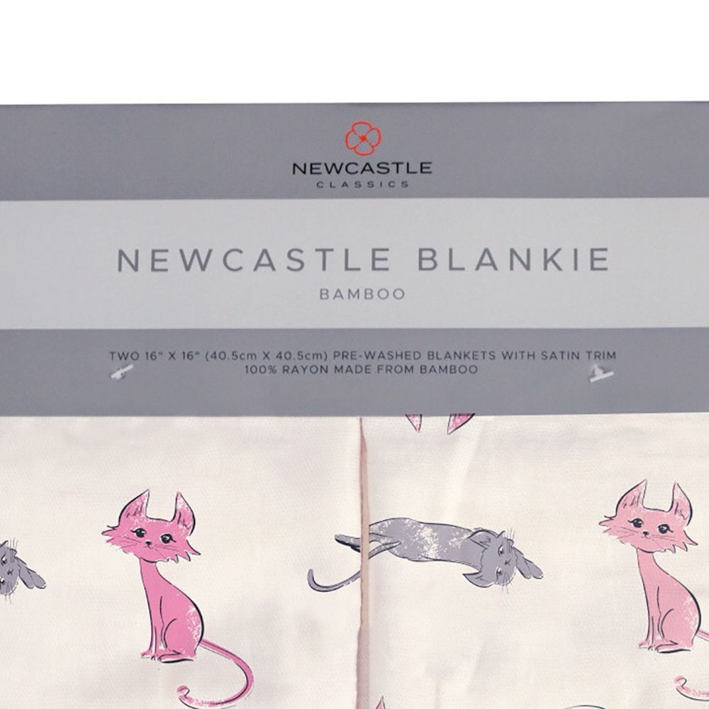 Playful Kitty 100% Natural Bamboo Muslin Security Baby Blankie