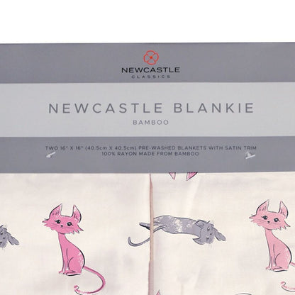 Newcastle Classics Playful Kitty 100% Natural Bamboo Muslin Security Baby Blankie