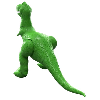 Rear perspective thumbnail showing the scaly back texture and long tail of the Rex dinosaur figure.