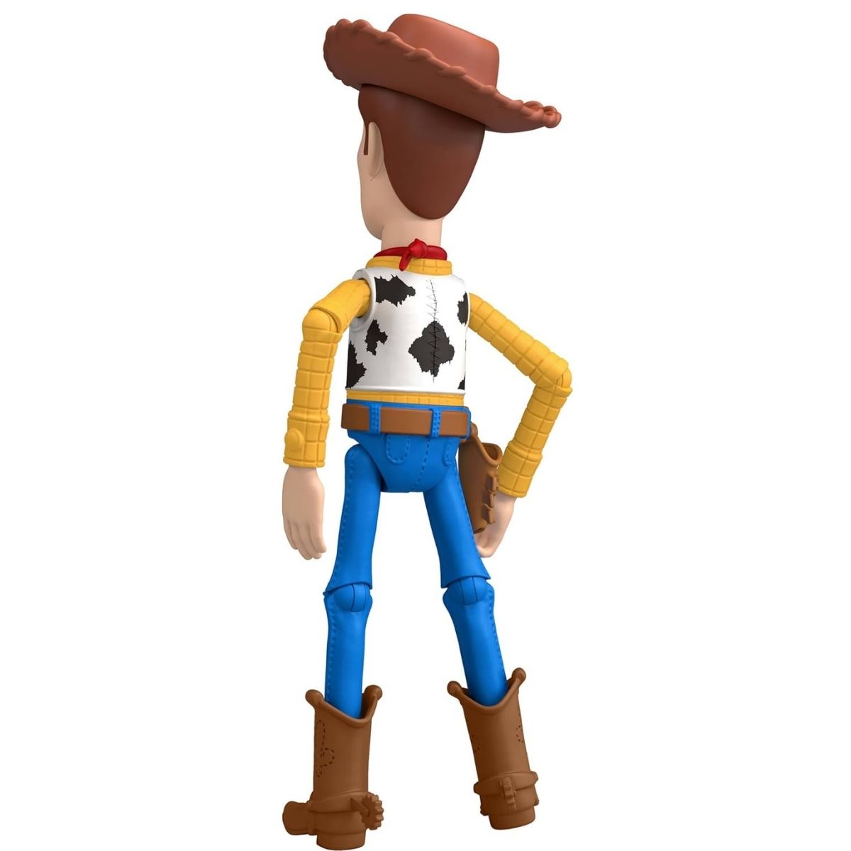 Rear profile thumbnail showing back details of Woody figure's cowboy outfit, belt, and boots.
