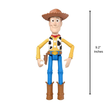 Full front view thumbnail of Woody action figure with 9.2-inch height measurement graphic indicator.
