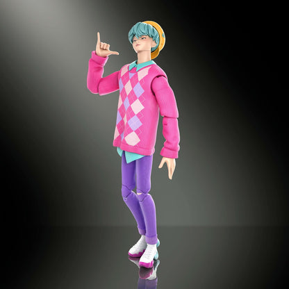 Mattel K-Pop Demon Hunters Baby action figure wearing yellow baseball cap.