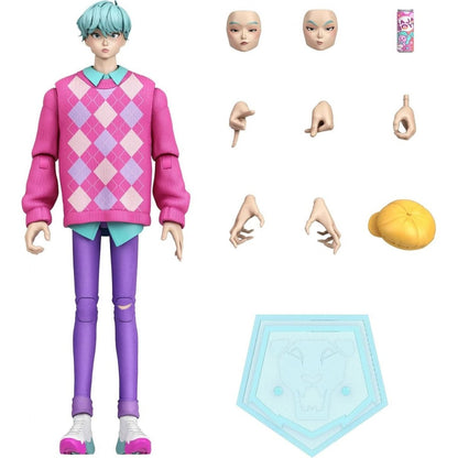 Mattel K-Pop Demon Hunters SAJA BOYS Baby 6-inch action figure with swappable hands, extra faceplates, and accessories.