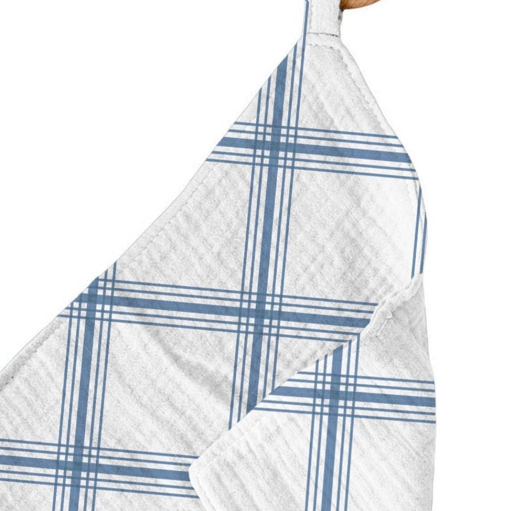 Newcastle Classics Blue Buffalo Plaid 100% Cotton Blanket Teether