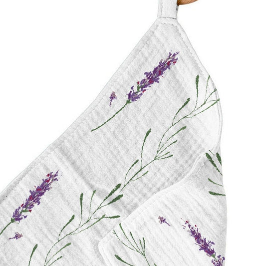 Newcastle Classics Lavender Stems 100% Bamboo Cotton Blanket Teether