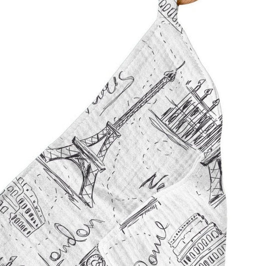 Newcastle Classics London, Paris, New York 100% Bamboo Cotton Blanket Teether