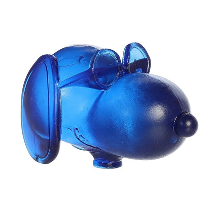 Peanuts Snoopy Joe Cool 3-inch translucent blue sugar squeezy sensory toy wearing sunglasses.