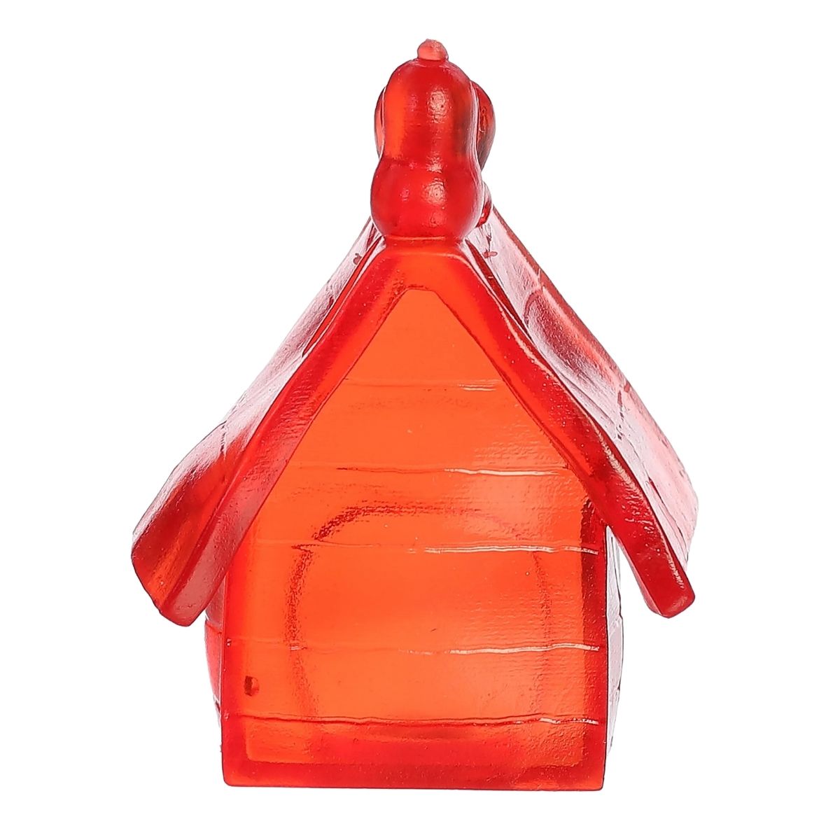 Front view thumbnail showing doorway of Snoopy's red doghouse squeezy toy.