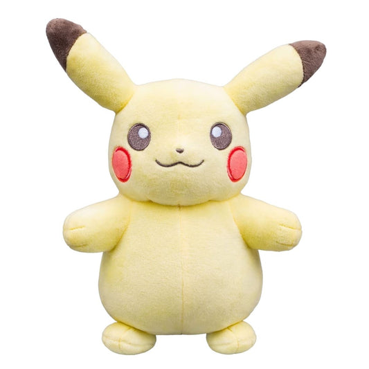 Pokemon 30th Anniversary 8-inch pastel Pikachu stuffed animal plush front view.