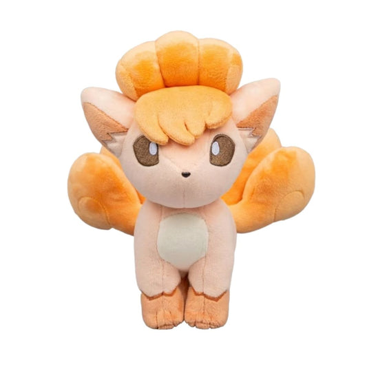 Pokemon 30th Anniversary 8-inch pastel Vulpix stuffed animal plush front view.