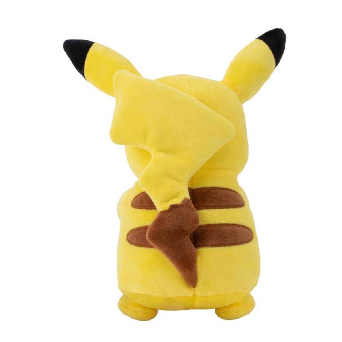 Back view thumbnail of Pokémon Pikachu plush showing tail and brown back stripes.