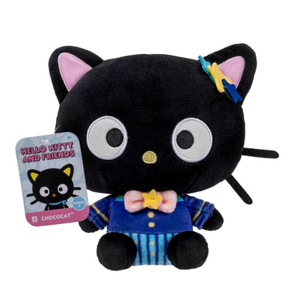 Dreamy Starlight Chococat 8-inch plush showing attached official Sanrio Hello Kitty and Friends product tag.