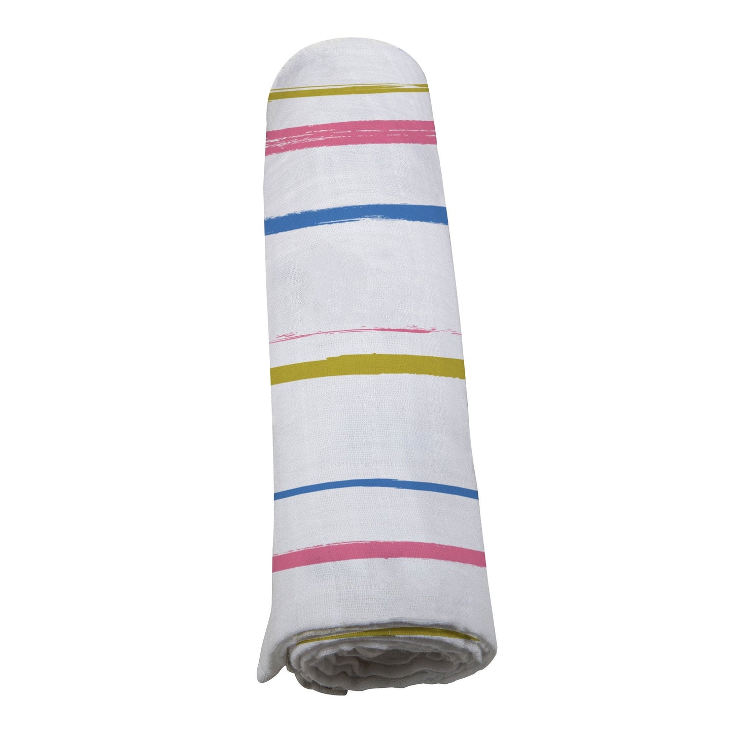 Watercolor Stripe 100% Natural Bamboo Muslin Swaddle Blanket