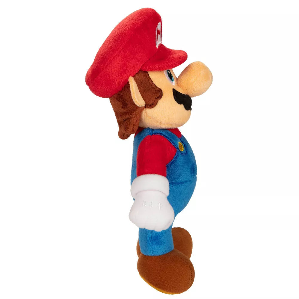 Side profile view of Super Mario 9-inch stuffed animal plush.