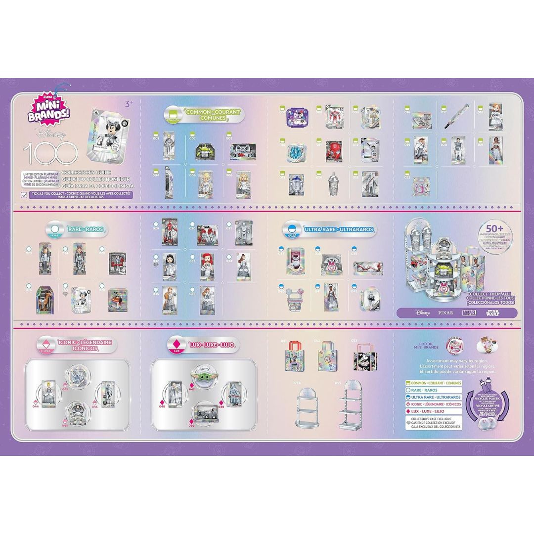 Zuru Mini Brands! Disney 100 Platinum Mystery Pack (Limited