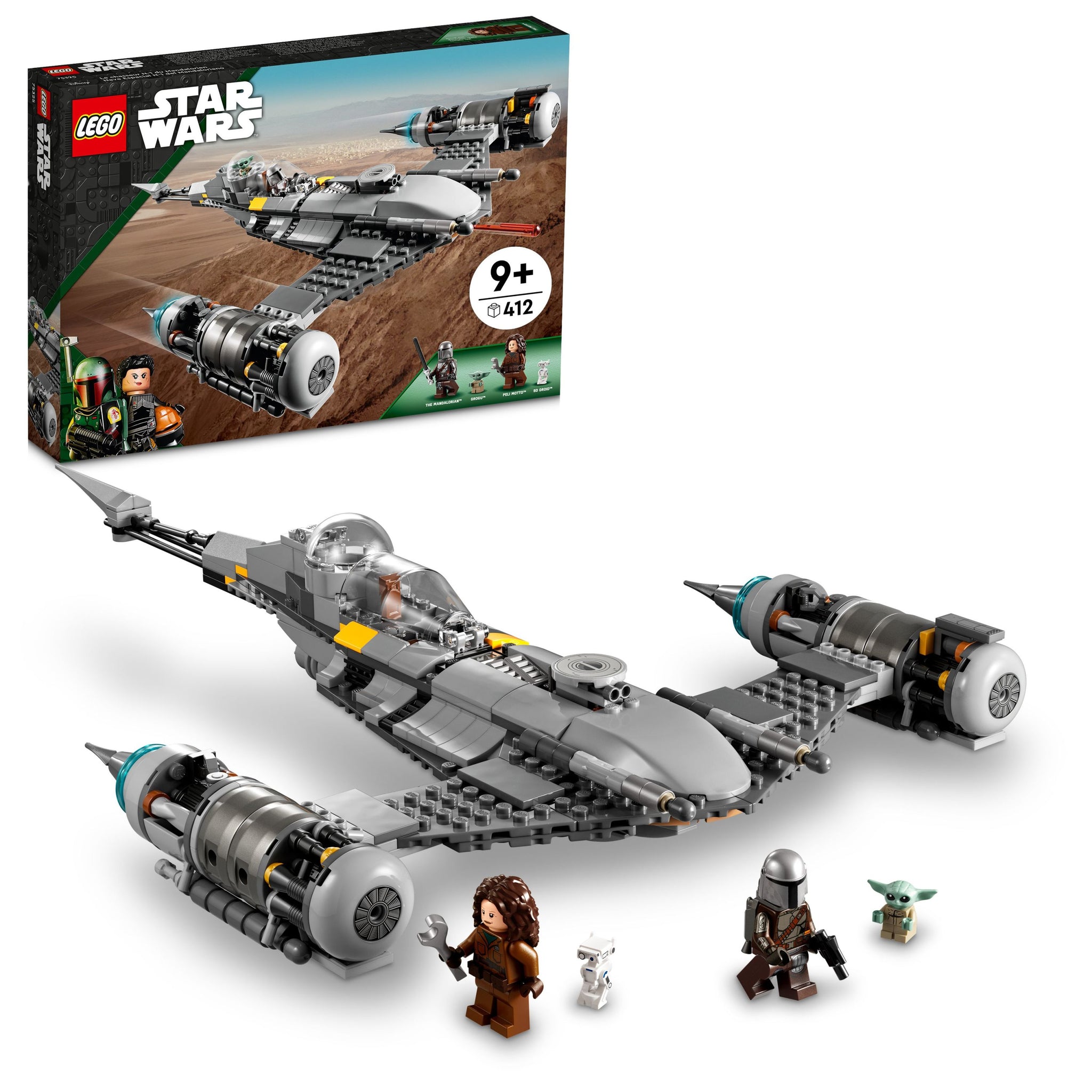 LEGO® Star Wars: The Book of Boba Fett The Mandalorian’s N-1 Starfighter 75325 Building Kit; (412 Pieces)