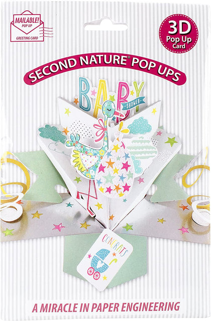 Second Nature Mailable Congrats Baby Shower Pop Up Greeting Card - POP162