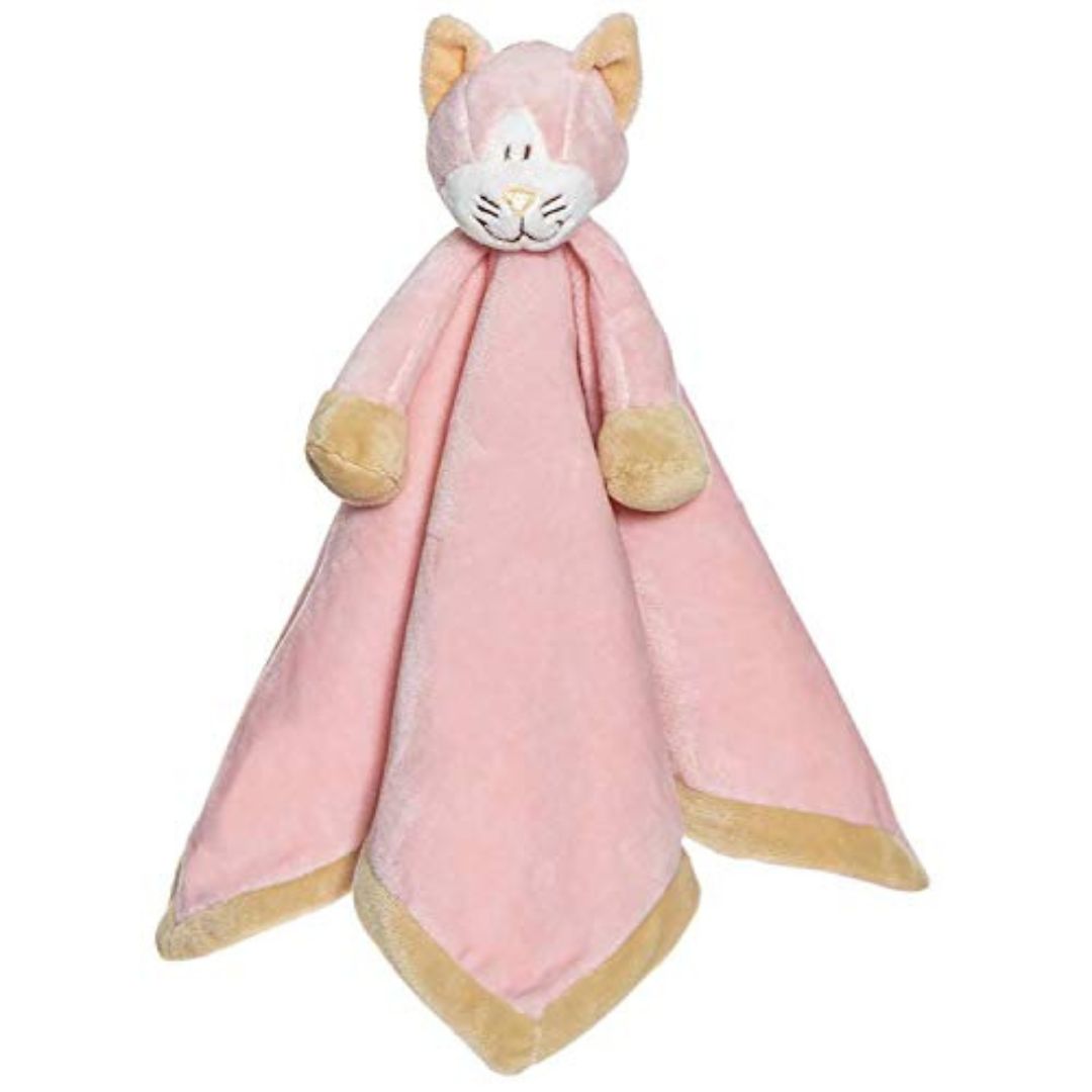 Teddykompaniet Pink Cat Security Blanket Toy, Soft Plush