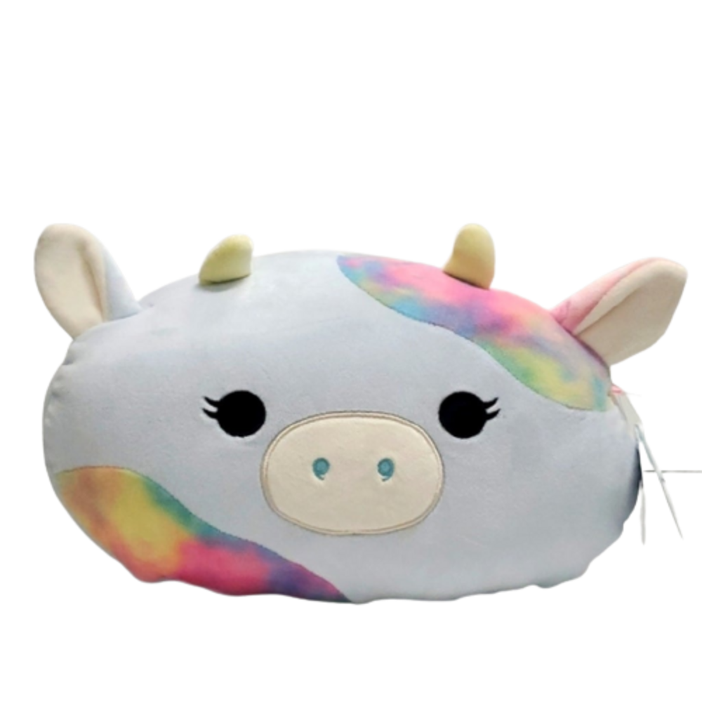 Squishmallows Official Kellytoy Stackable 8-Inch Caedia the Cow Plush Toy