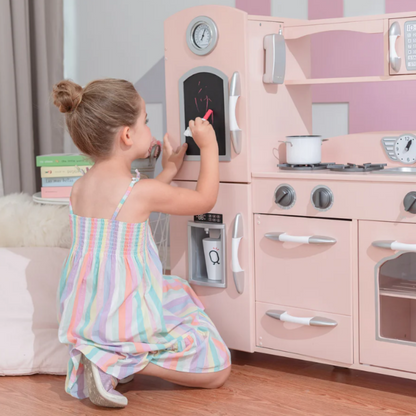 Teamson Kids Little Chef Westchester Retro Play Kitchen, Pink