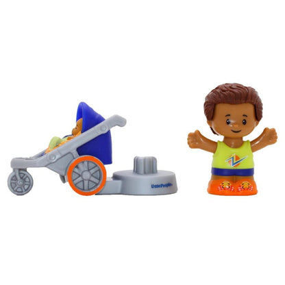 Fisher-Price Little People 2 Pack Action Figure Toy, Dad and Stroller Set