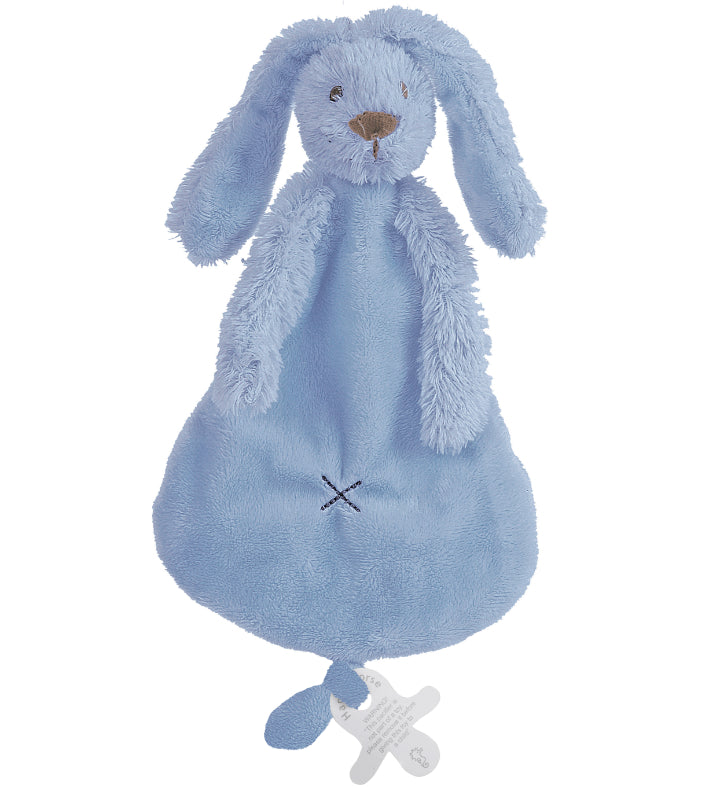 Rabbit Richie Deep Blue Tuttle Security Blanket by Happy Horse 10 Inch Plush Animal Toy