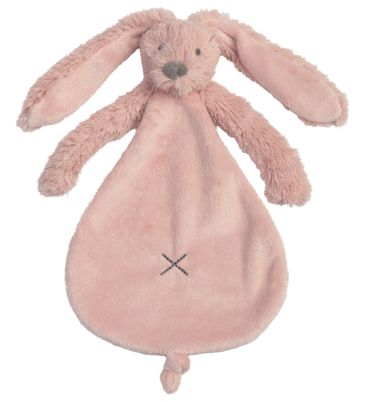 Rabbit Richie Old Pink Tuttle Security Blanket by Happy Horse 10 Inch Plush Animal Toy