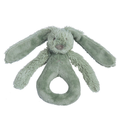 Rabbit Richie Green Rattle by Happy Horse 7 Inch Plush Animal Toy