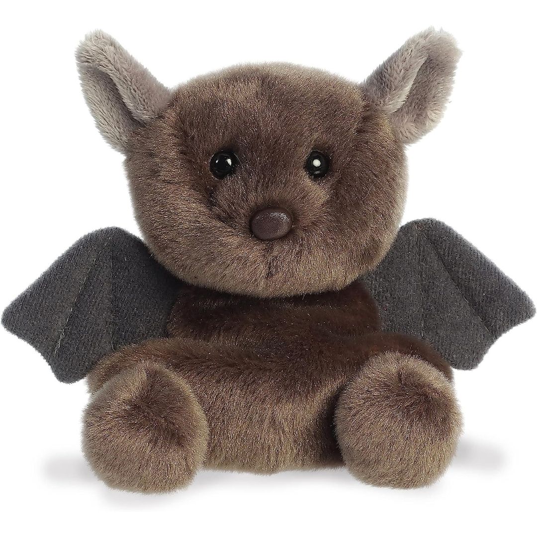 Front view thumbnail of the cute Luna Bat plush sitting straight against a gray background, highlighting its dark safety eyes and rounded paws.