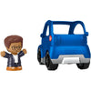 Fisher-Price Little People Blue Car Toy & Figure Set for Toddlers