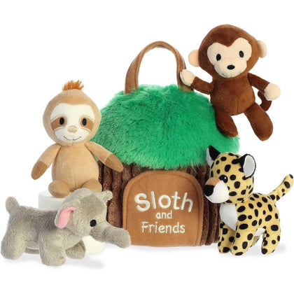 ebba™ Baby Talk™ Sloth and Friends™ 6 Inch Stuffed Activity Carrier Toy